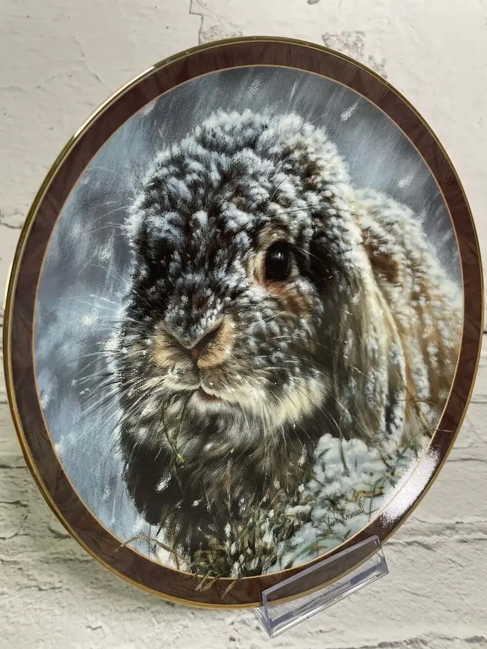 Bradford Exchange Snow Bunny Tales Collector Plate by Vivi Crandall